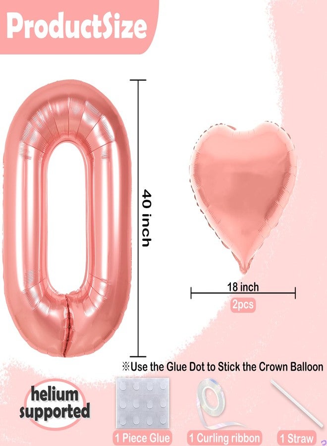 Florisland 40 inch Rose Gold Birthday Balloons for Women, Number 31 Balloon Happy Birthday Decorations for Women Rose Gold Woman 31th Birthay Party Decorations Balloon for Her Hotel Room Wall Decor - Image 2